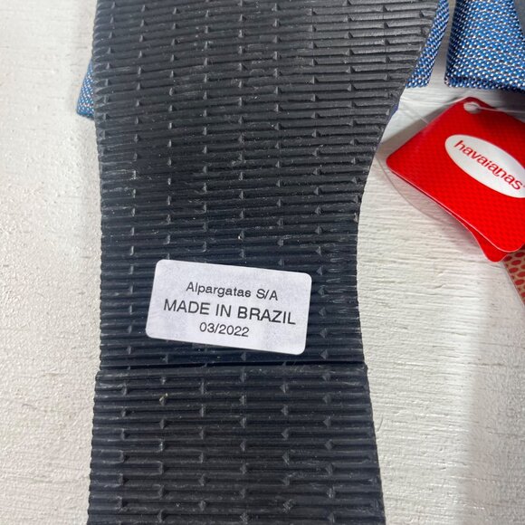 Havaianas St. Tropez Thong Sandals Womens Size 11/12W Blue New Bow - Picture 10 of 12